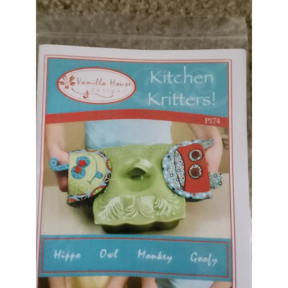 Vanilla House Kitchen Kritters Oven Mitts Pattern‎ - 4 designs